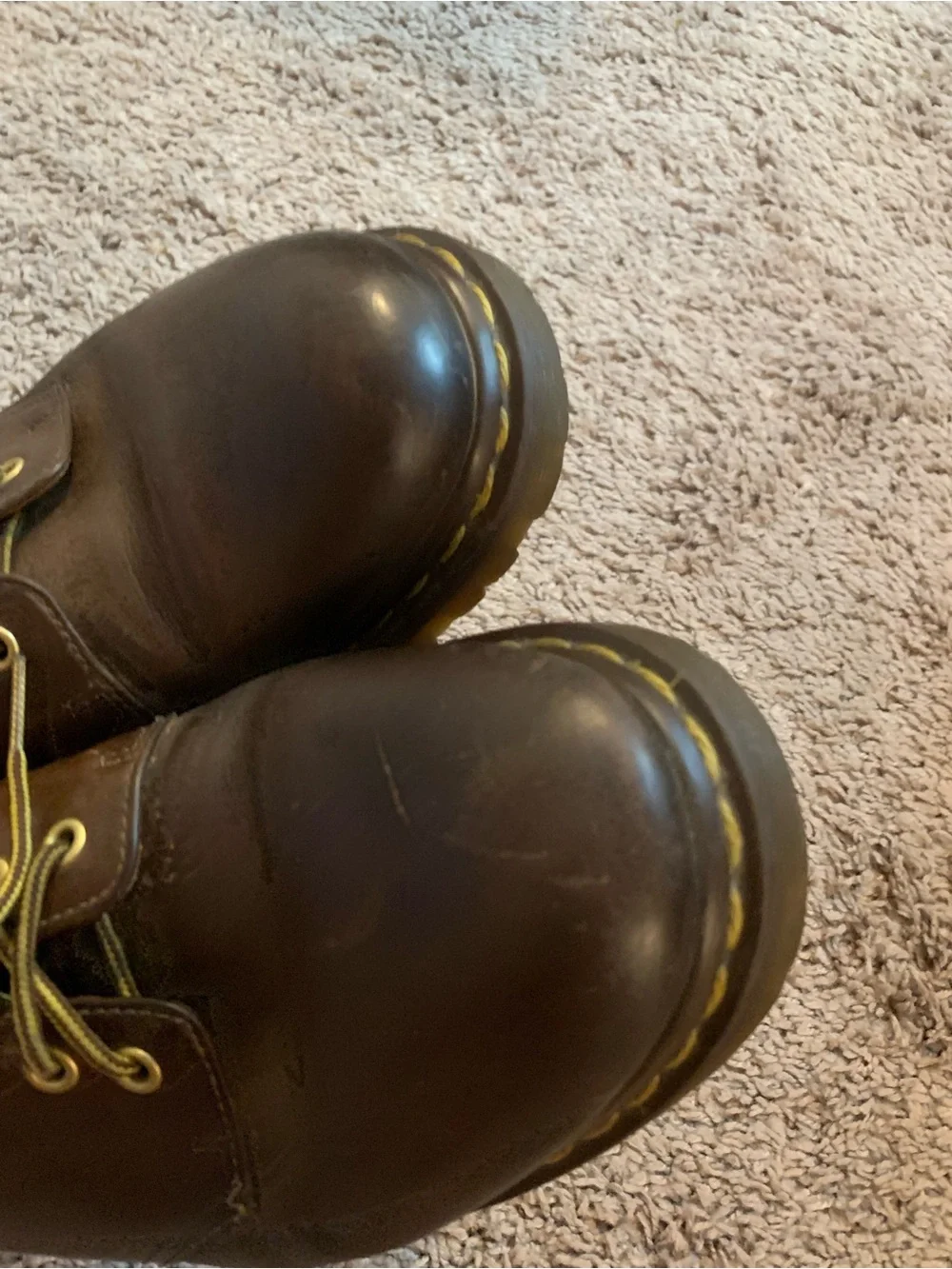 Dr. Martens Brown Waxy Leather Oxford Shoes Lace up Boots
